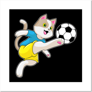 Cat Soccer Player Soccer Sports Posters and Art